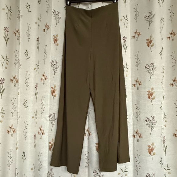 Ardene Olive Wide Leg Palazzo Pants - Picture 4 of 5